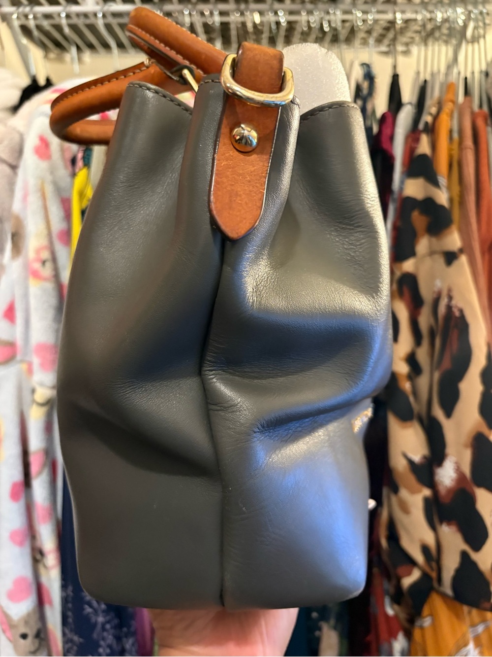 Dooney & Bourke | Barlow Satchel | Dark Grey - Picture 2 of 16